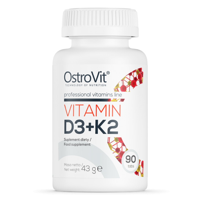 OstroVit - Vitamin D3 2000 + K2 100 mcg / 90tabs